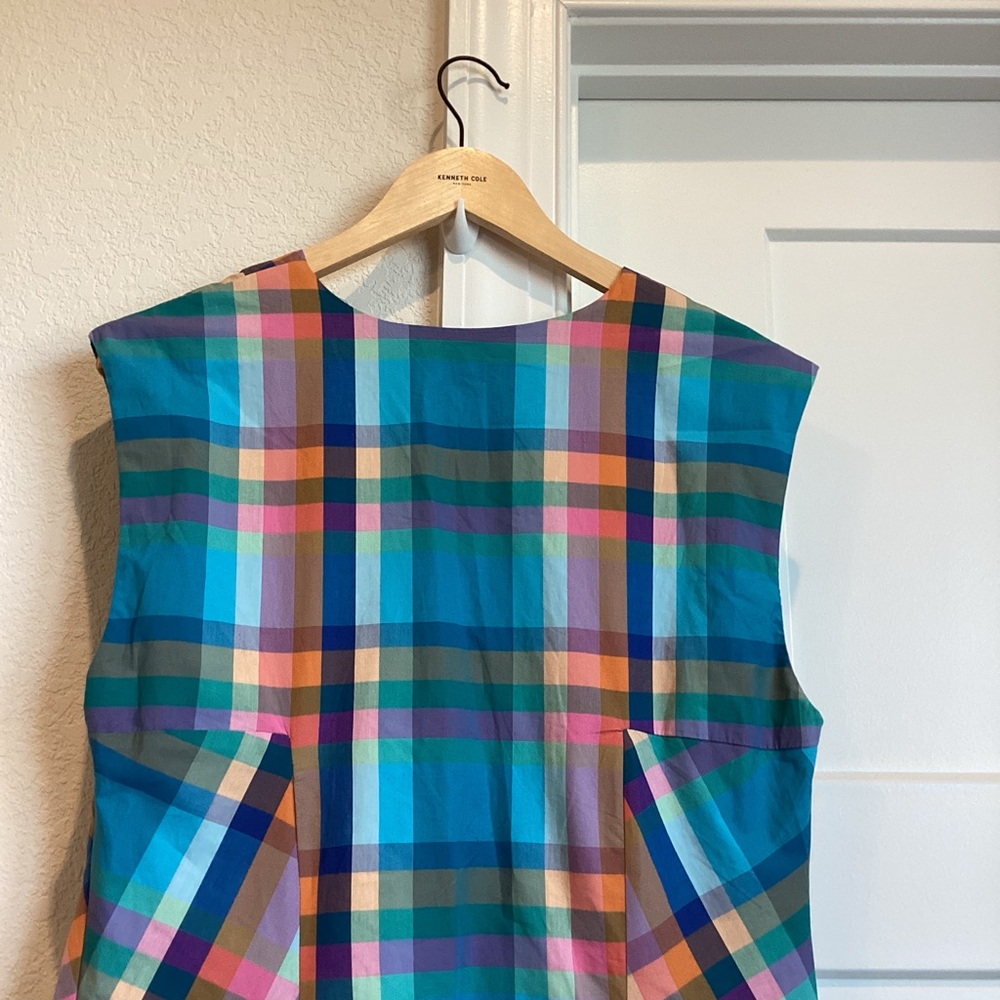 Plaid V-Neck Midi Dress - Picture 12 of 15